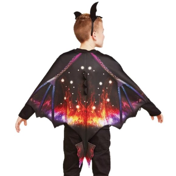Boys Girls Hyde and Eek DRAGON Costume-- Capelet & Headpiece Size ONE SIZE NWT - Picture 3 of 3